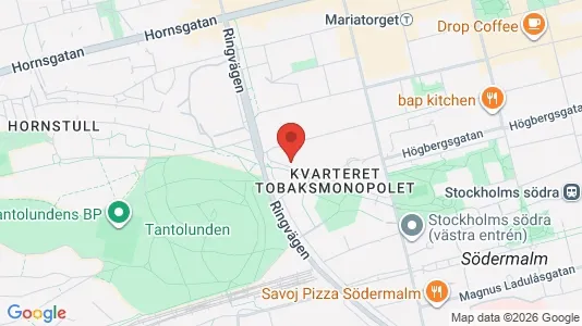 Kontorslokaler att hyra i Södermalm - kort over placeringen
