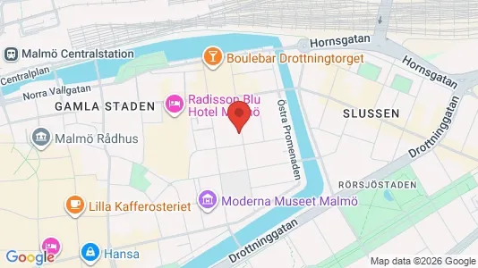 Kliniklokaler att hyra i Malmö Centrum - kort over placeringen