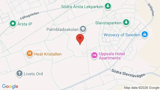 Affärslokaler att hyra i Uppsala - kort over placeringen