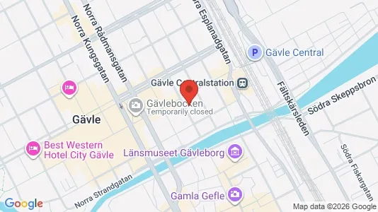 Coworking spaces att hyra i Gävle - kort over placeringen