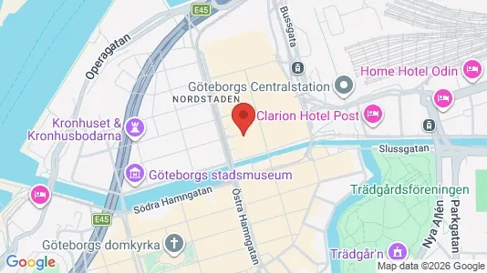 Kontorslokaler att hyra i Göteborg Centrum - kort over placeringen