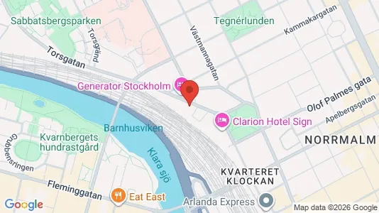 Kontorslokaler att hyra i Stockholm Innerstad - kort over placeringen