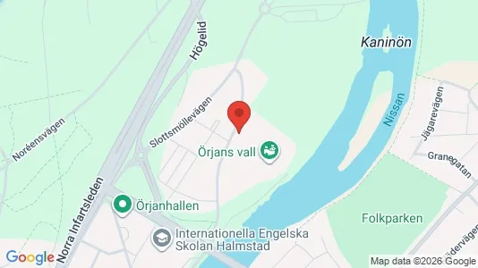 Bostadsfastigheter till försäljning i Halmstad - kort over placeringen