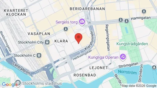 Kontorslokaler att hyra i Stockholm Innerstad - kort over placeringen