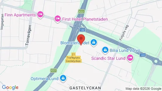 Affärslokaler att hyra i Lund - Bild från Google Street View