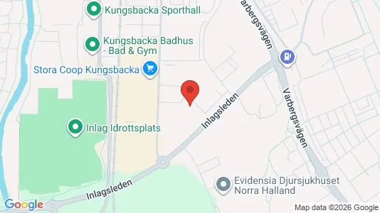 Lagerlokaler att hyra i Kungsbacka - kort over placeringen