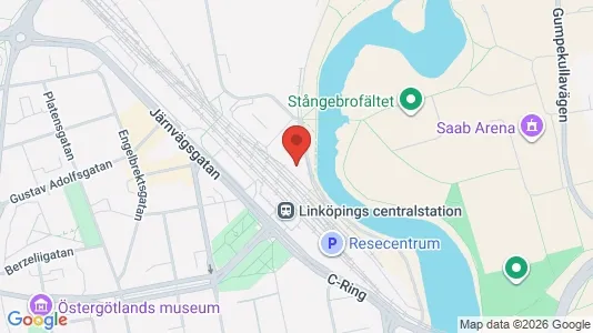 Affärslokaler att hyra i Linköping - kort over placeringen