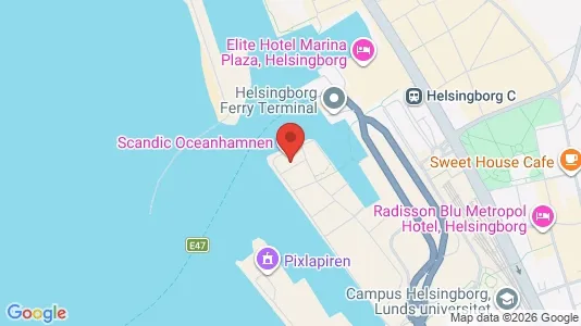 Affärslokaler att hyra i Helsingborg - kort over placeringen