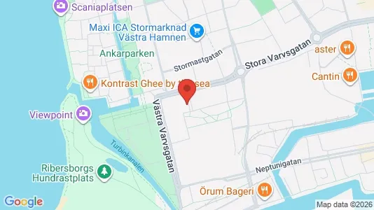 Affärslokaler att hyra i Malmö Centrum - kort over placeringen