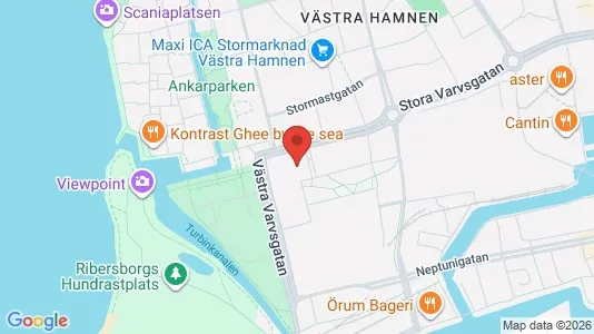 Affärslokaler att hyra i Malmö Centrum - kort over placeringen