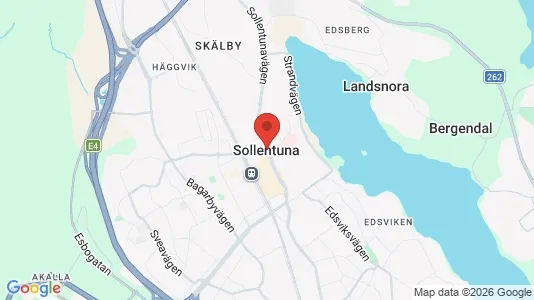 Kontorslokaler att hyra i Sollentuna - kort over placeringen