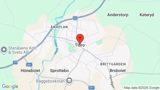 Butikslokaler att hyra i Tibro - kort over placeringen