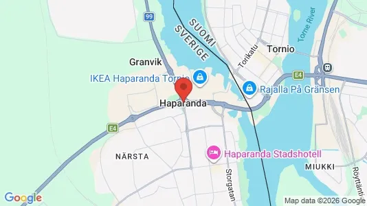 Affärslokaler till försäljning i Haparanda - kort over placeringen