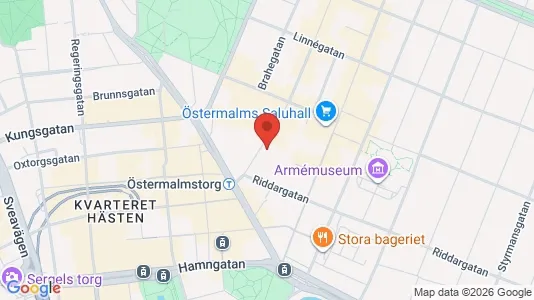 Affärslokaler att hyra i Östermalm - Bild från Google Street View
