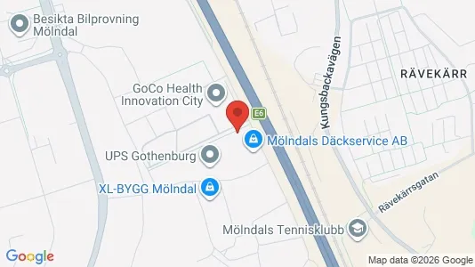 Lagerlokaler att hyra i Mölndal - kort over placeringen