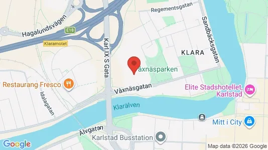 Kontorslokaler att hyra i Karlstad - kort over placeringen