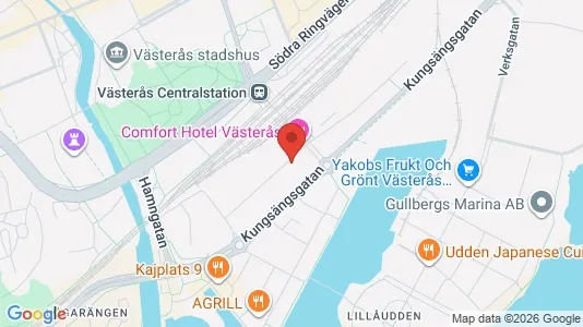 Kontorslokaler att hyra i Västerås - kort over placeringen