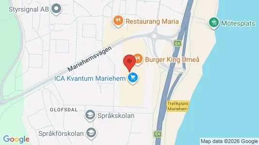 Affärslokaler att hyra i Umeå - kort over placeringen