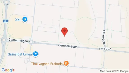 Affärslokaler att hyra i Umeå - kort over placeringen