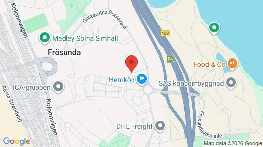 Affärslokaler att hyra i Solna - kort over placeringen