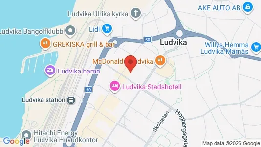 Kontorslokaler att hyra i Ludvika - kort over placeringen