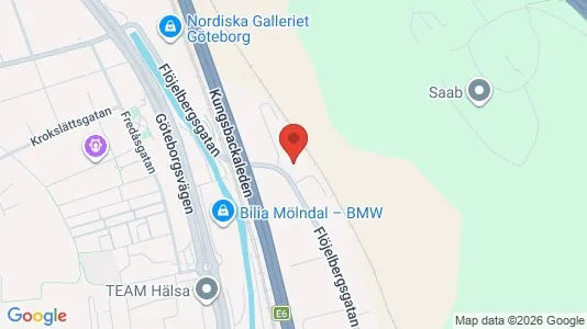 Affärslokaler att hyra i Mölndal - kort over placeringen
