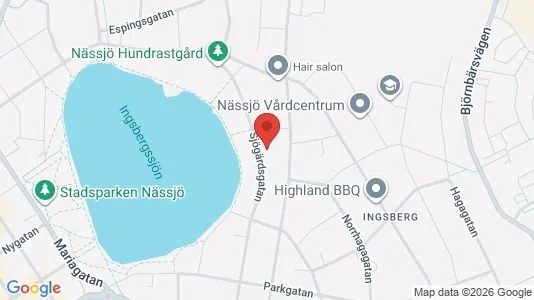 Bostadsfastigheter till försäljning i Nässjö - kort over placeringen