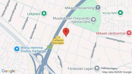 Affärslokaler till försäljning i Örebro - kort over placeringen