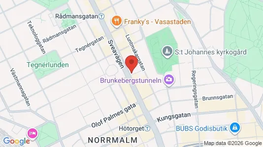 Kontorslokaler att hyra i Stockholm Innerstad - kort over placeringen