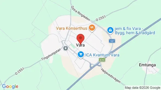 Affärslokaler att hyra i Vara - Bild från Google Street View