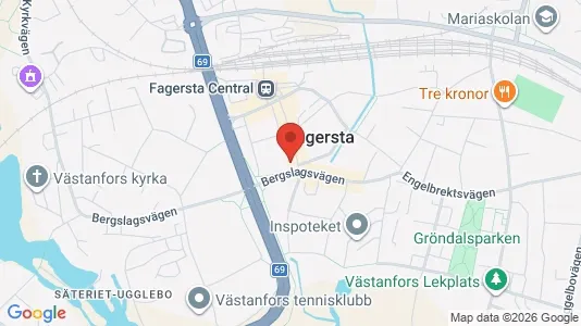 Affärslokaler att hyra i Fagersta - kort over placeringen