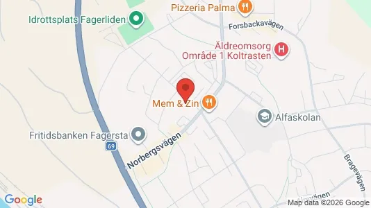 Kontorslokaler att hyra i Fagersta - kort over placeringen