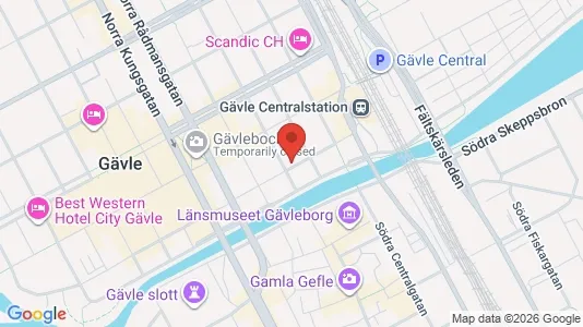 Kontorslokaler att hyra i Gävle - kort over placeringen