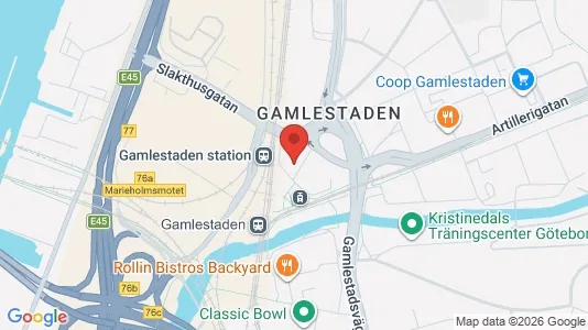 Affärslokaler att hyra i Göteborg Östra - kort over placeringen