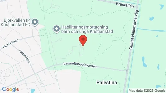 Affärslokaler att hyra i Kristianstad - kort over placeringen