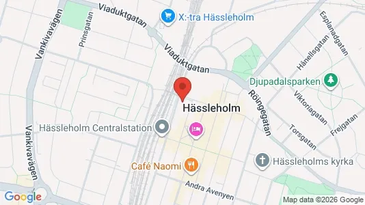 Affärslokaler att hyra i Hässleholm - kort over placeringen