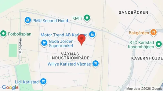 Kontorslokaler att hyra i Karlstad - kort over placeringen