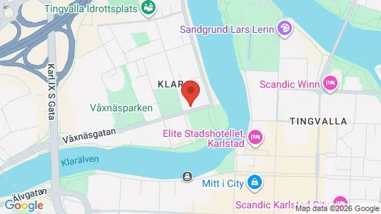 Kontorslokaler att hyra i Karlstad - kort over placeringen