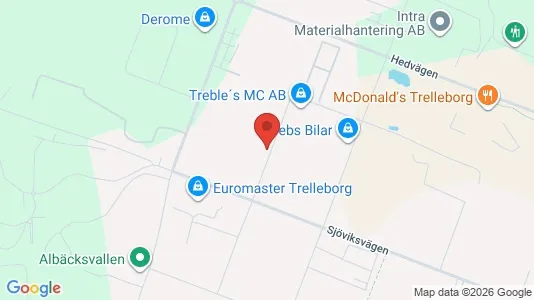 Affärslokaler att hyra i Trelleborg - kort over placeringen