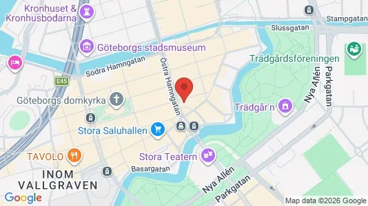 Kontorslokaler att hyra i Göteborg Centrum - kort over placeringen