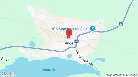 Affärslokaler att hyra i Ånge - kort over placeringen
