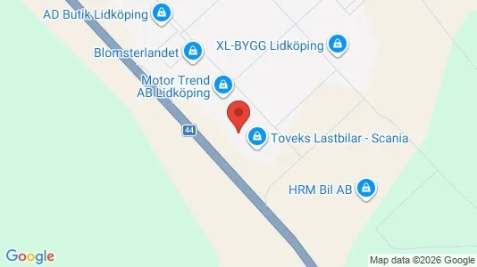 Affärslokaler att hyra i Lidköping - kort over placeringen