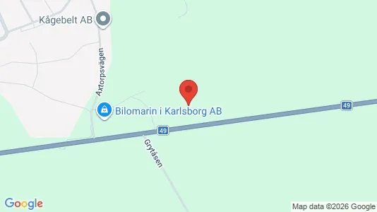 Affärslokaler att hyra i Karlsborg - kort over placeringen