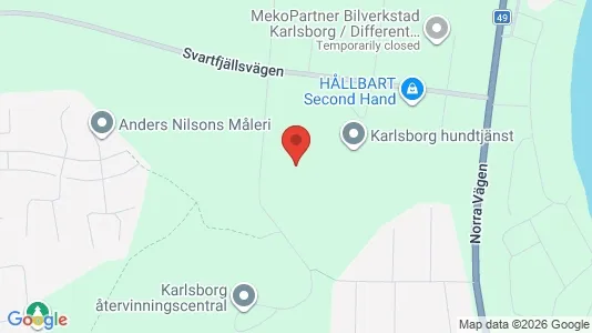 Affärslokaler att hyra i Karlsborg - kort over placeringen