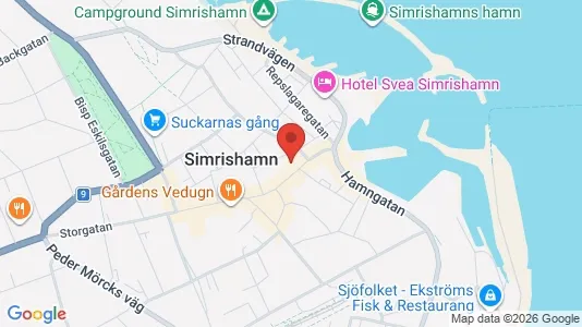 Affärslokaler till försäljning i Simrishamn - kort over placeringen