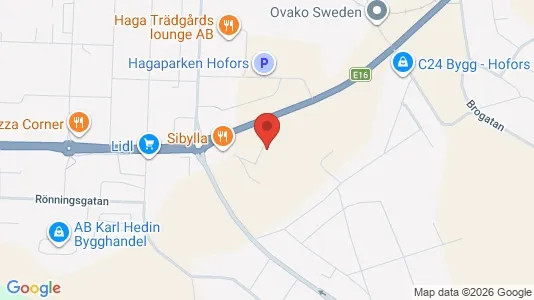 Affärslokaler till försäljning i Hofors - kort over placeringen