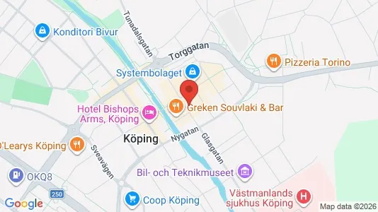 Affärslokaler till försäljning i Köping - kort over placeringen