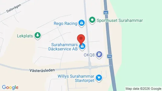 Affärslokaler till försäljning i Surahammar - kort over placeringen