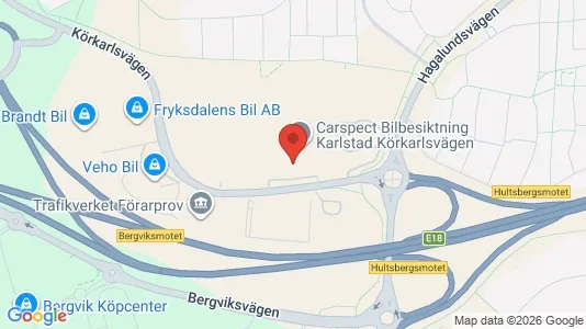 Kontorslokaler att hyra i Karlstad - kort over placeringen