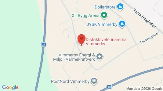 Lagerlokaler att hyra i Vimmerby - kort over placeringen